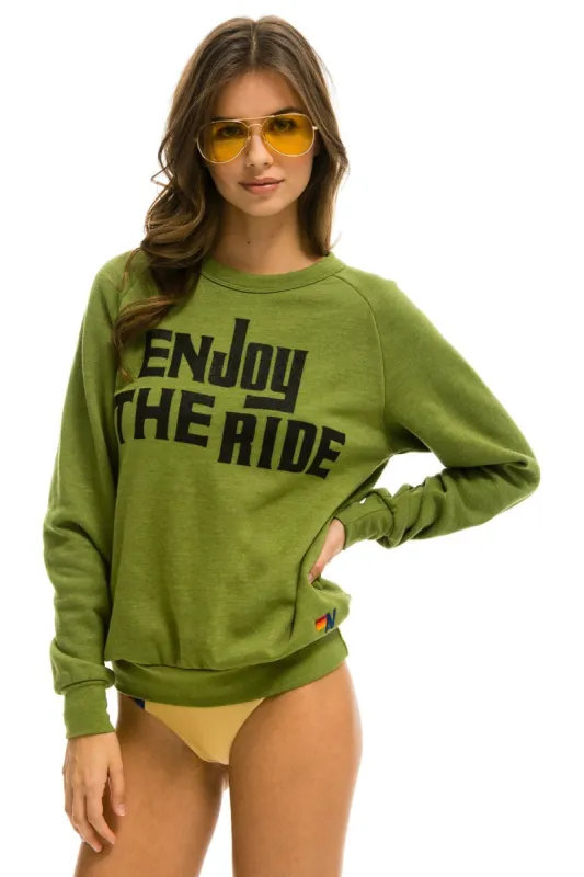 ENJOY THE RIDE SWEATSHIRT - JUNGLE GREEN sold by Aviator Nation