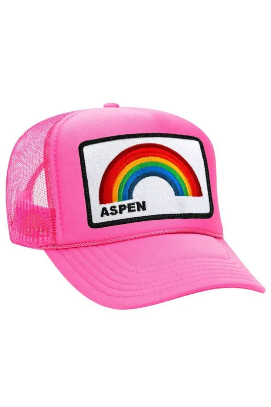 ASPEN RAINBOW TRUCKER HAT sold by Aviator Nation