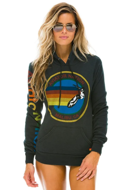 AVIATOR NATION MALIBU PULLOVER HOODIE - CHARCOAL sold by Aviator Nation