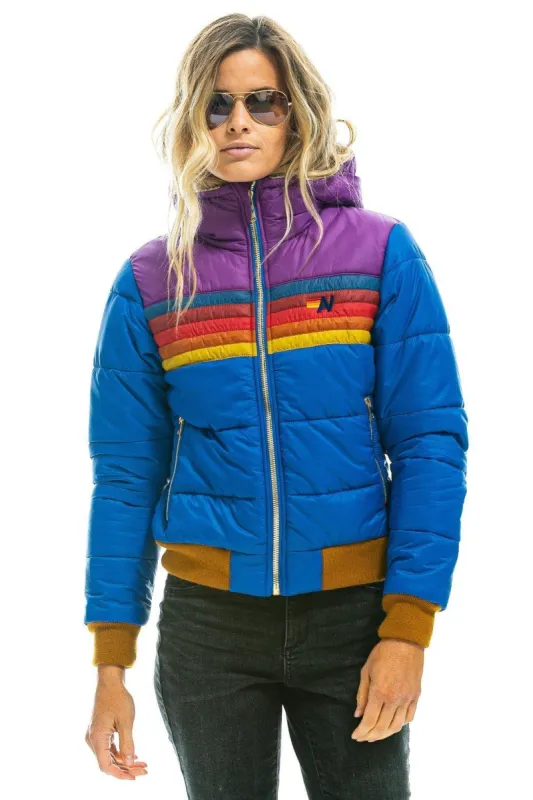 TREKKER 2 HOODED PUFFER JACKET - SNORKEL BLUE sold by Aviator Nation