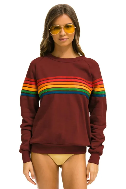 RETRO CREW SWEATSHIRT - CLARET sold by Aviator Nation