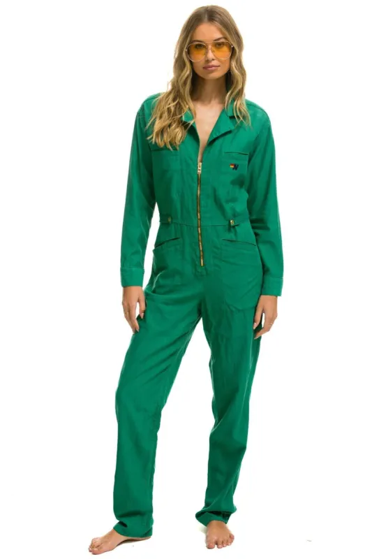 UNISEX TWILL FLIGHT SUIT - KELLY GREEN sold by Aviator Nation