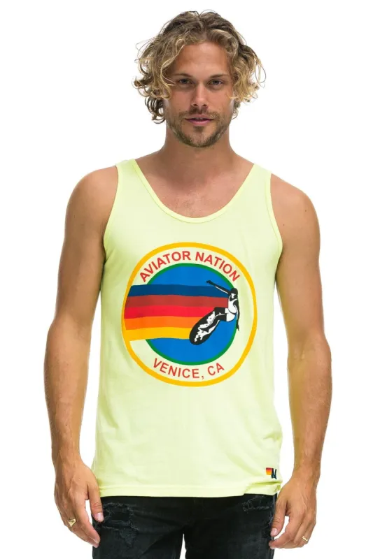 AVIATOR NATION MALIBU TANK - NEON YELLOW sold by Aviator Nation