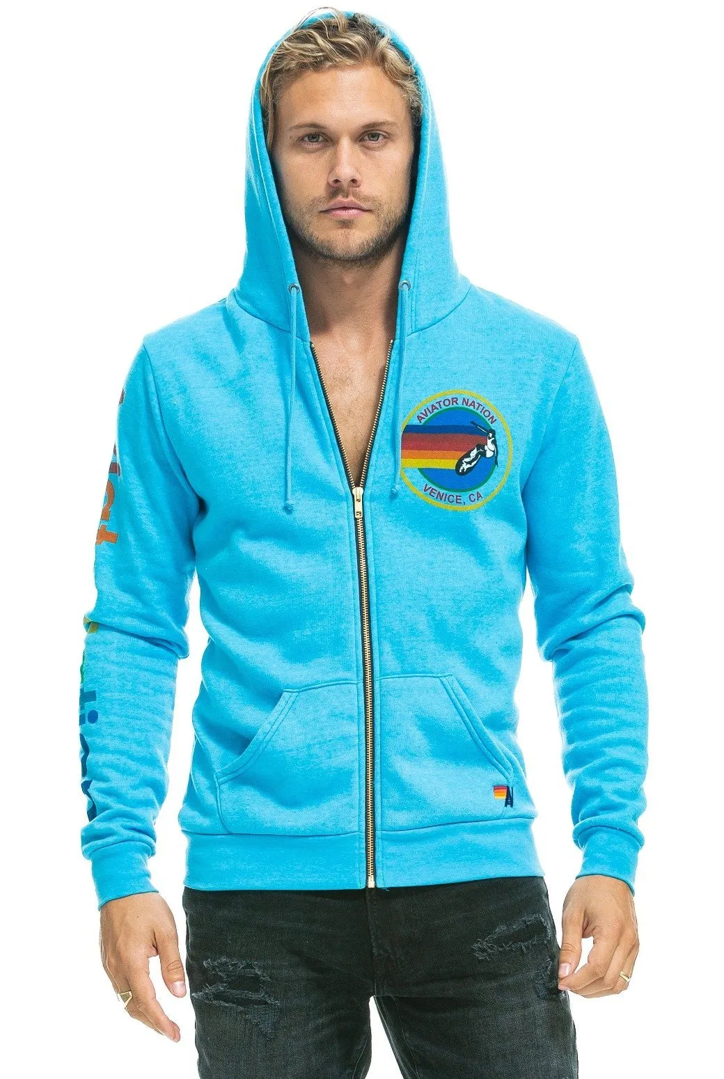 AVIATOR NATION HOODIE - NEON BLUE sold by Aviator Nation product image thumbnail 2