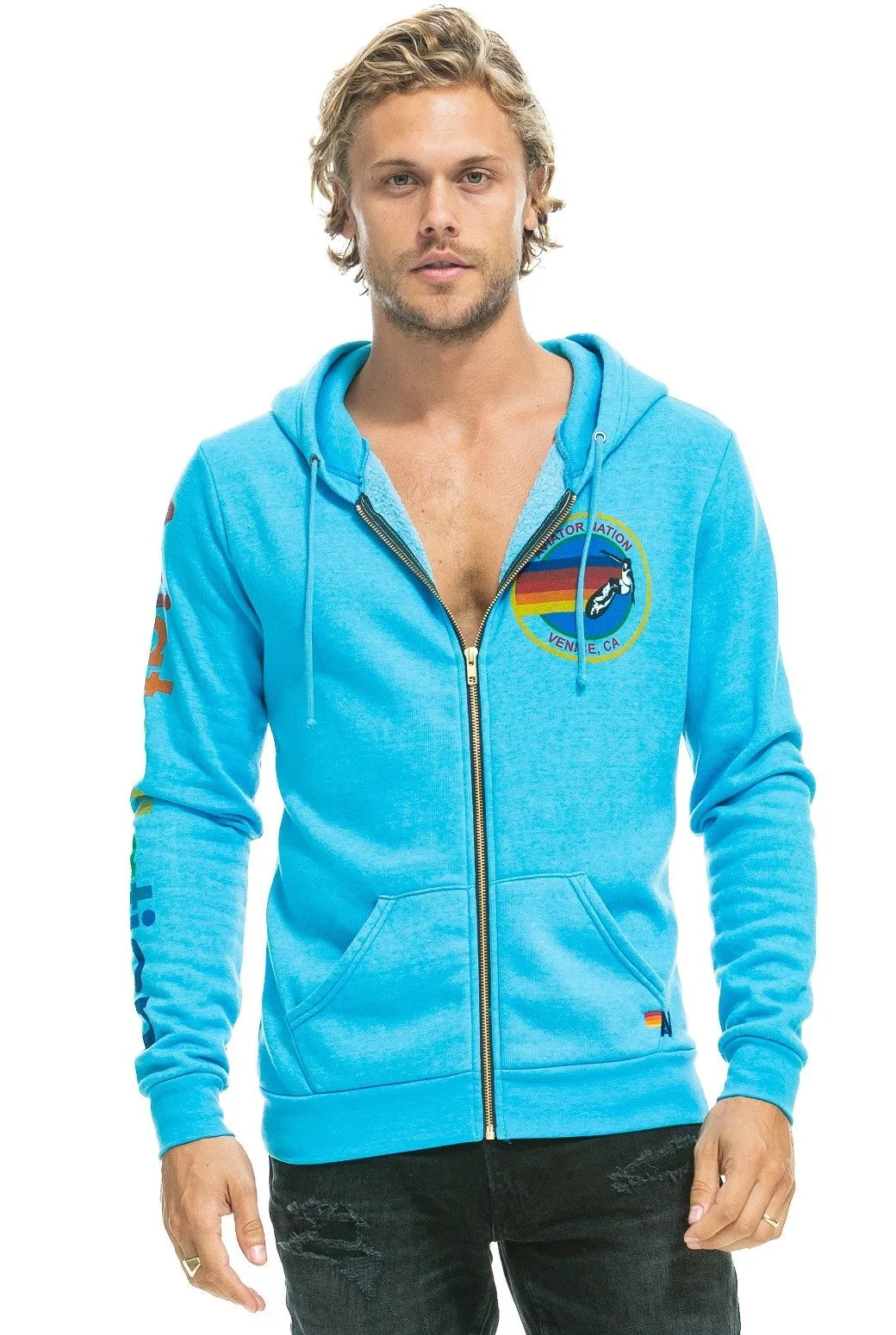AVIATOR NATION HOODIE - NEON BLUE sold by Aviator Nation product image thumbnail 4