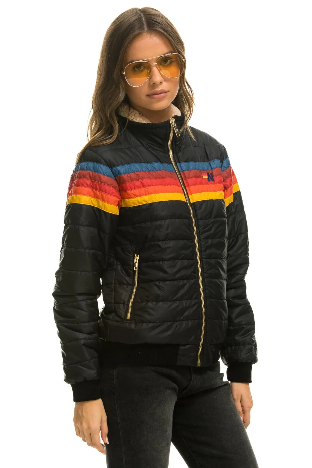 5 STRIPE JACKET - BLACK sold by Aviator Nation product image thumbnail 4