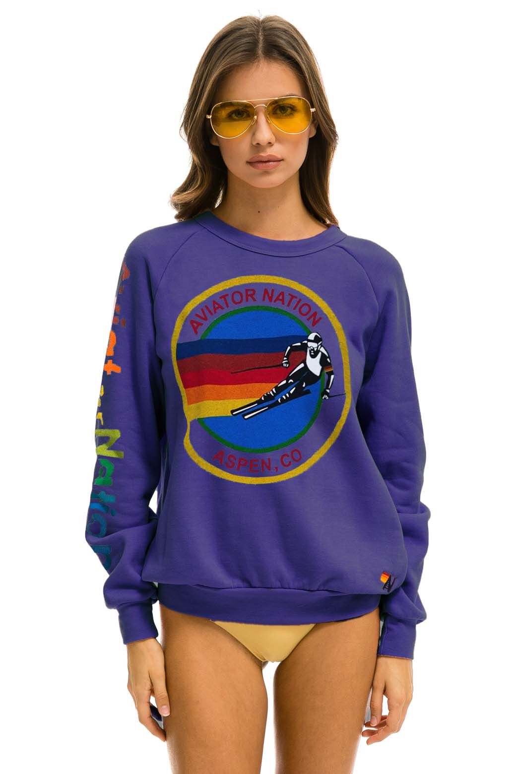 AVIATOR NATION ASPEN SWEATSHIRT - PURPLE sold by Aviator Nation