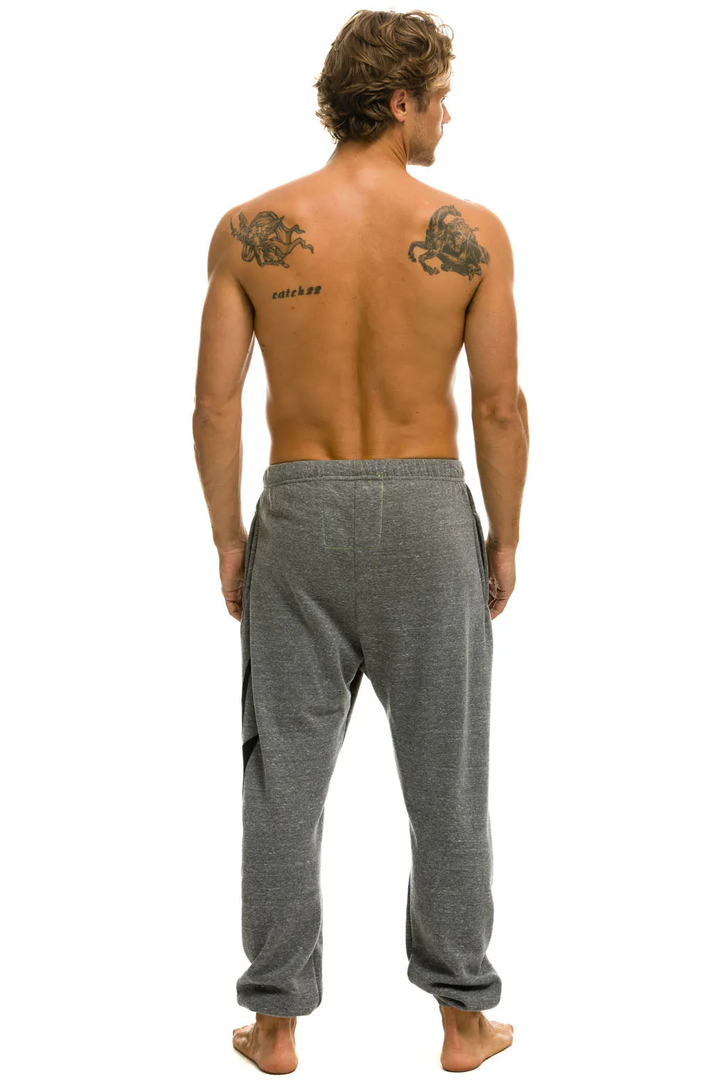 BOLT STITCH SWEATPANTS - HEATHER GREY // BLACK sold by Aviator Nation product image thumbnail 3