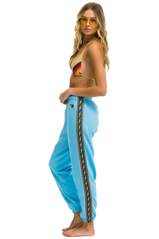 BOLT STRIPE SWEATPANTS - SKY sold by Aviator Nation