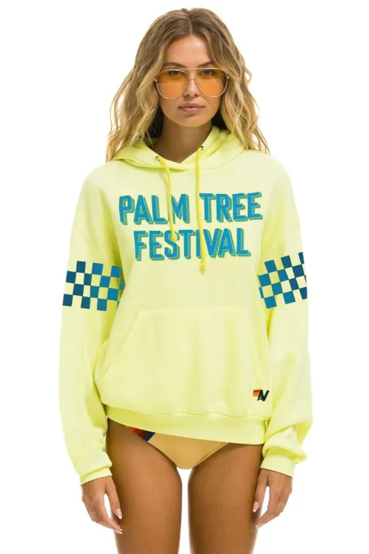 PALM TREE FESTIVAL ASPEN 2023 PULLOVER HOODIE RELAXED - NEON YELLOW sold by Aviator Nation