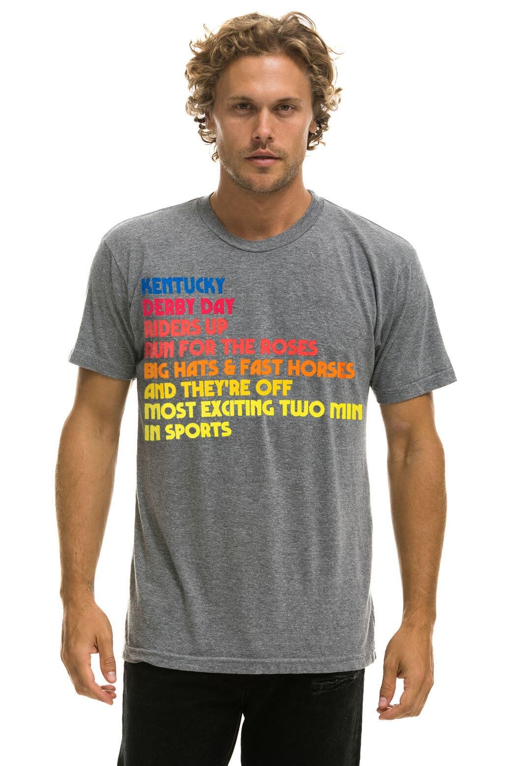 KENTUCKY DERBY 2023 TEE - HEATHER GREY sold by Aviator Nation product image thumbnail 2
