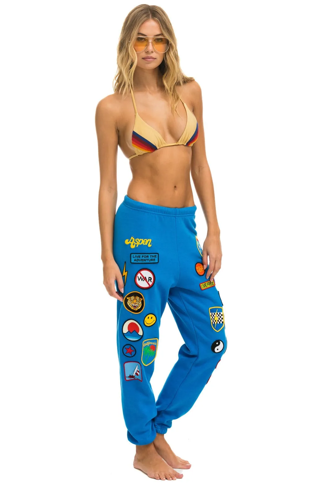 VINTAGE PATCH SWEATPANTS - OCEAN sold by Aviator Nation product image thumbnail 2