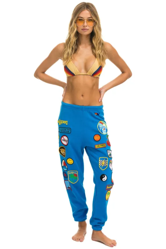 VINTAGE PATCH SWEATPANTS - OCEAN sold by Aviator Nation