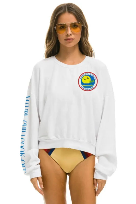 MALIBU CHILI COOK-OFF 2023 CREW SWEATSHIRT RELAXED - WHITE sold by Aviator Nation