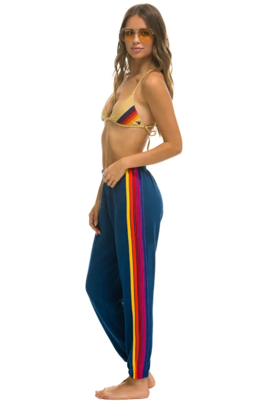 5 STRIPE SWEATPANTS - ROYAL // YELLOW // PURPLE sold by Aviator Nation