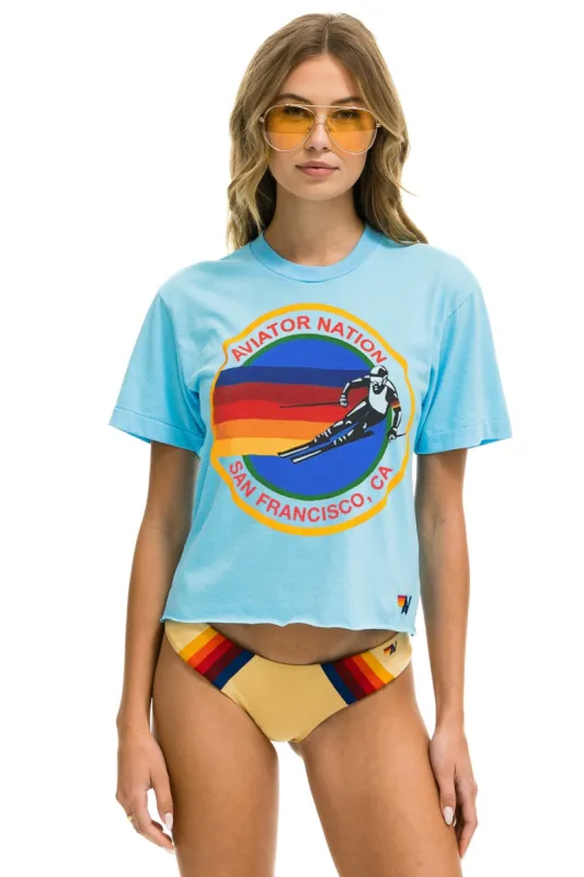 AVIATOR NATION SAN FRANCISCO BOYFRIEND TEE - SKY sold by Aviator Nation