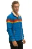 4 STRIPE RAINBOW SLEEVE JACKET  -  SNORKEL BLUE sold by Aviator Nation