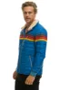 4 STRIPE RAINBOW SLEEVE JACKET  -  SNORKEL BLUE sold by Aviator Nation