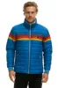 4 STRIPE RAINBOW SLEEVE JACKET  -  SNORKEL BLUE sold by Aviator Nation