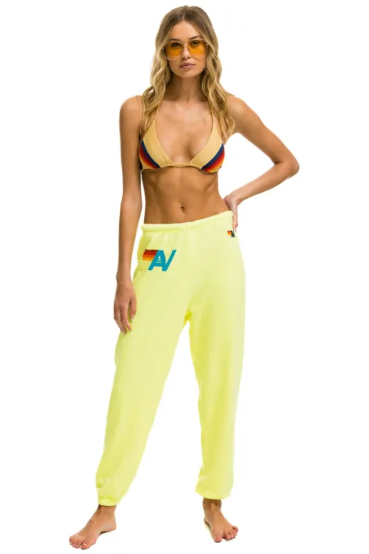 LOGO SWEATPANTS - NEON YELLOW sold by Aviator Nation