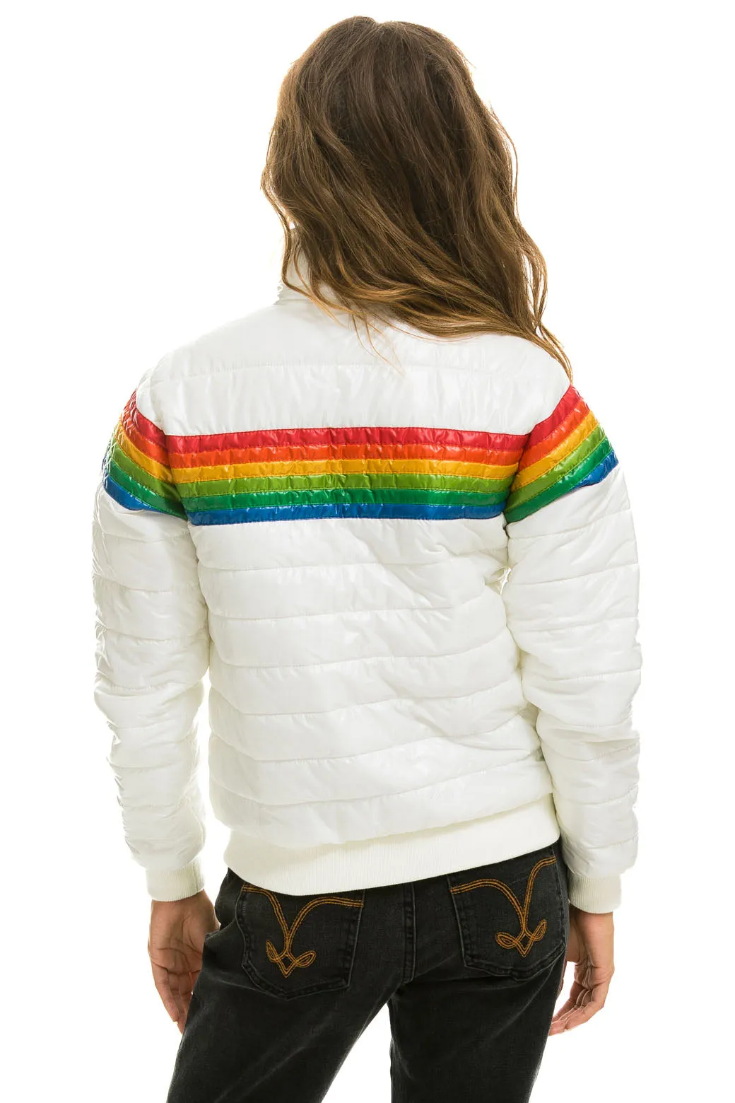 6 STRIPE JACKET - GLOSSY WHITE sold by Aviator Nation product image thumbnail 3