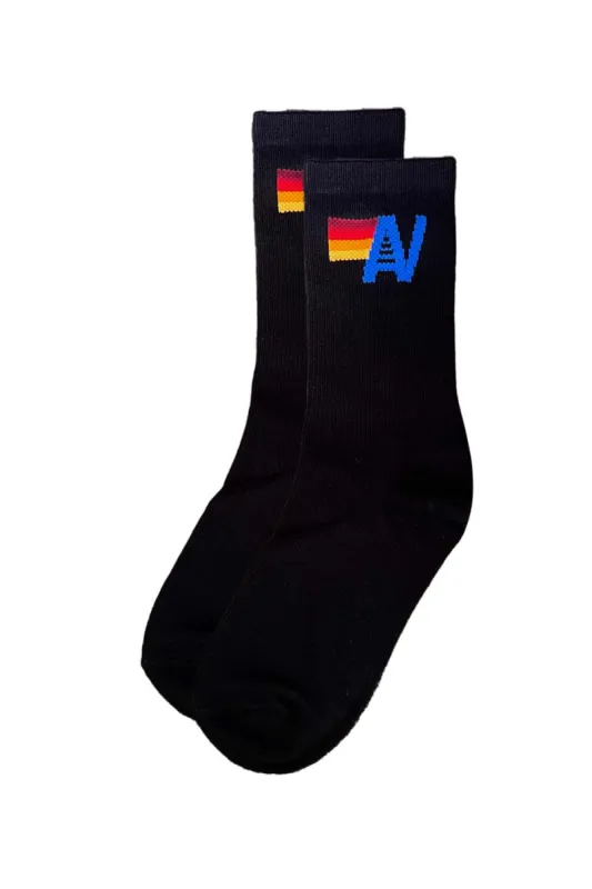 LOGO SOCK - BLACK sold by Aviator Nation