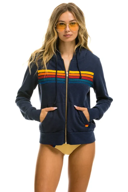 5 STRIPE HOODIE - NAVY sold by Aviator Nation