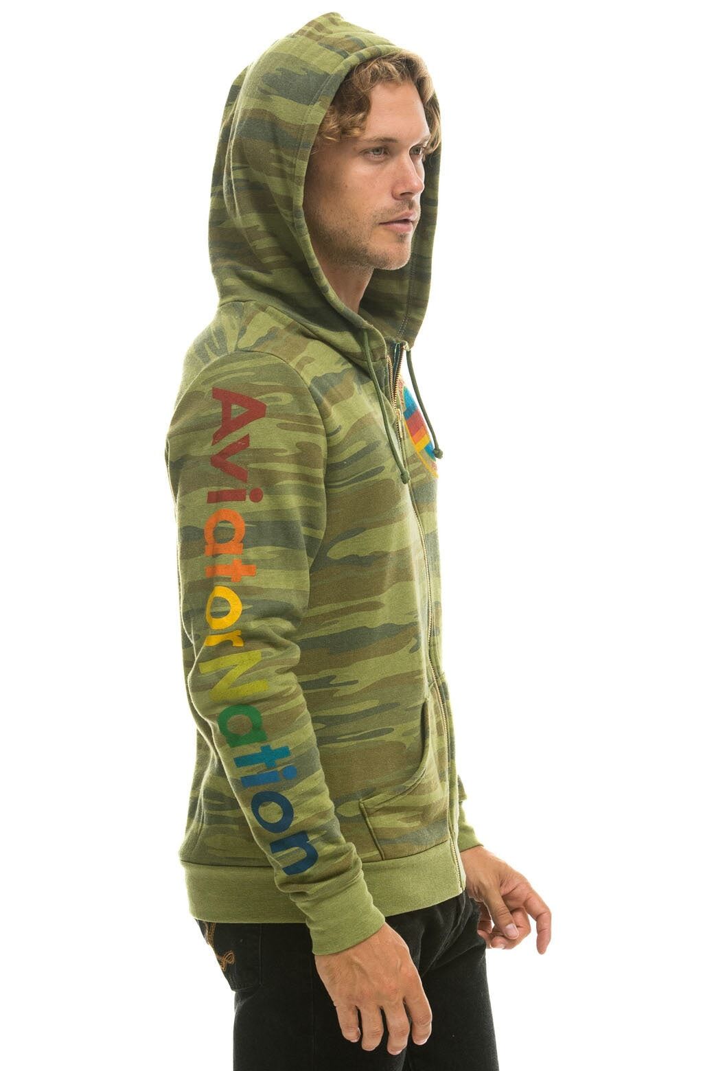 AVIATOR NATION LA JOLLA ZIP HOODIE - CAMO sold by Aviator Nation product image thumbnail 3