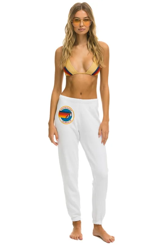 AVIATOR NATION LA JOLLA SWEATPANTS - WHITE sold by Aviator Nation