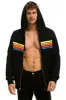 5 STRIPE HOODIE - BLACK // NEON RAINBOW sold by Aviator Nation