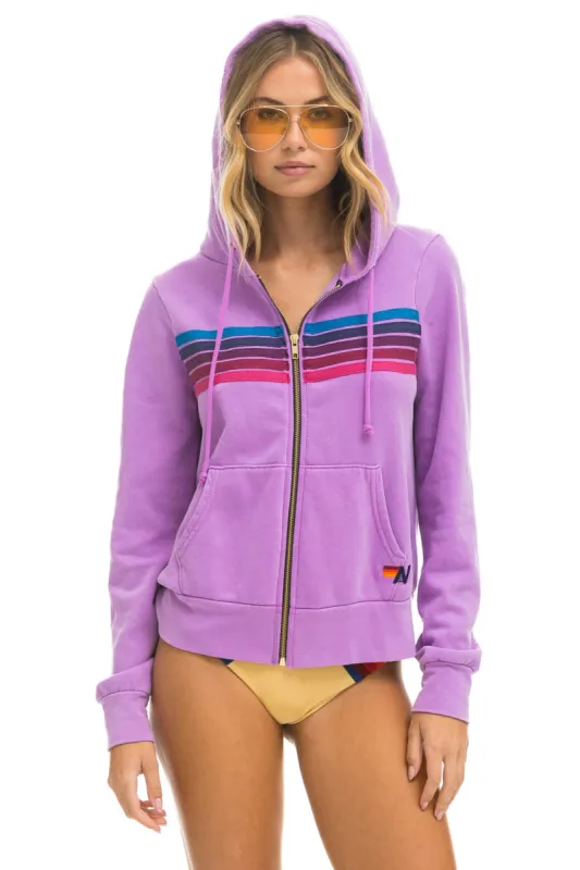 5 STRIPE HOODIE - NEON PURPLE // PINK // PURPLE sold by Aviator Nation