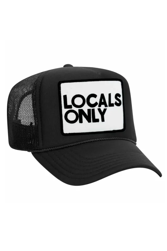 LOCALS ONLY VINTAGE TRUCKER HAT made by Aviator Nation