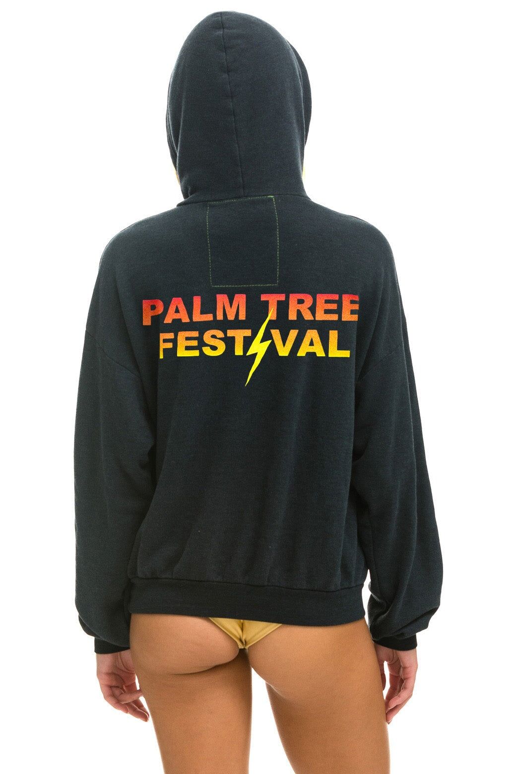 PALM TREE FESTIVAL ASPEN 2024 PULLOVER HOODIE RELAXED - CHARCOAL sold by Aviator Nation product image thumbnail 4