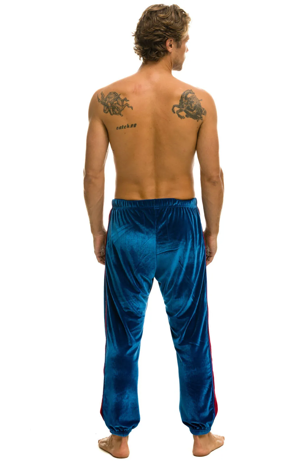 CLASSIC VELVET SWEATPANTS - VINTAGE BLUE sold by Aviator Nation product image thumbnail 4
