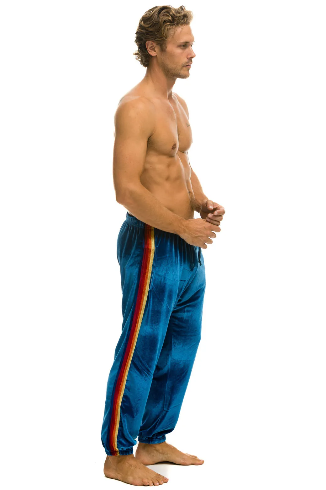 CLASSIC VELVET SWEATPANTS - VINTAGE BLUE sold by Aviator Nation product image thumbnail 3