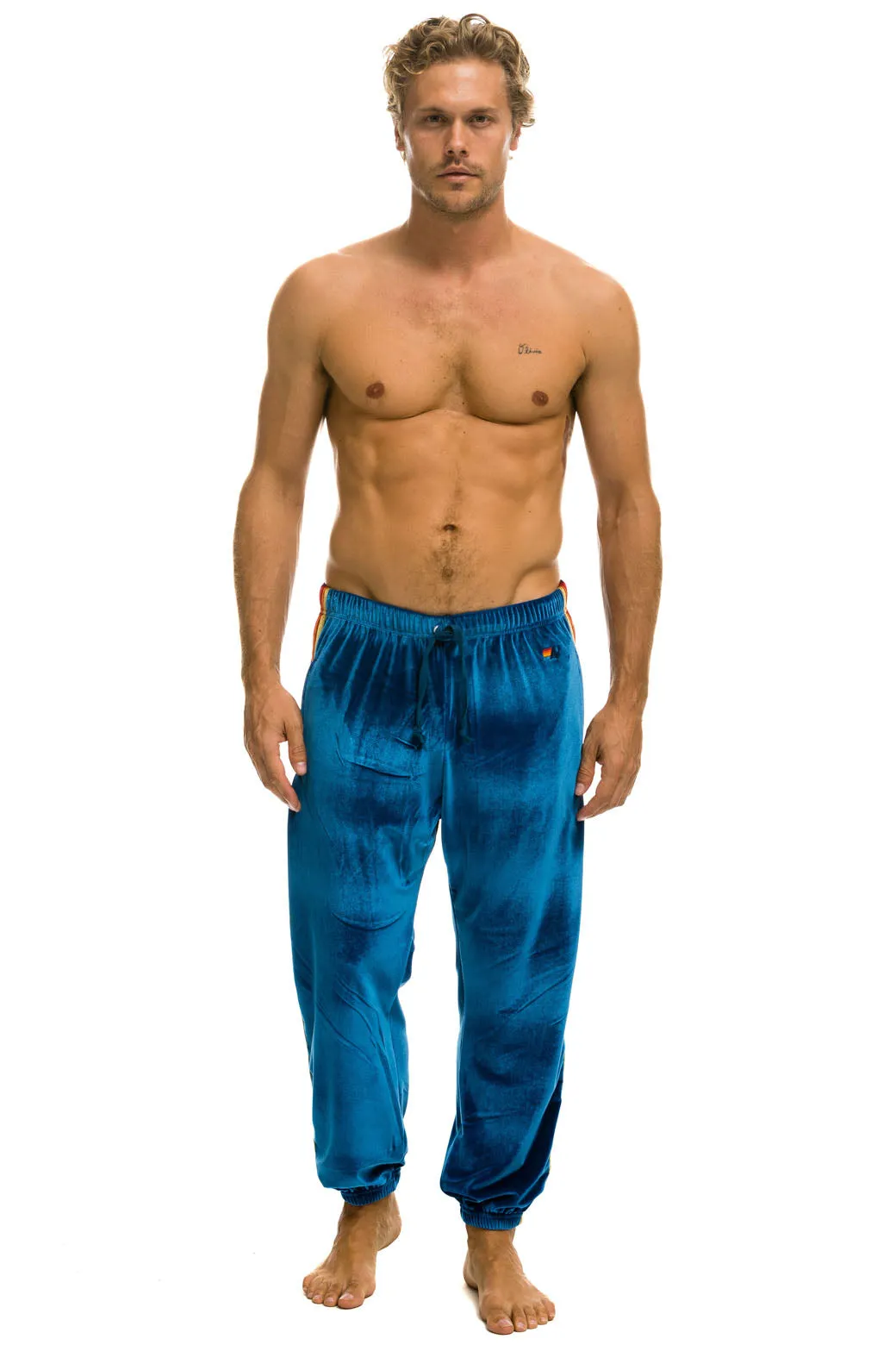 CLASSIC VELVET SWEATPANTS - VINTAGE BLUE sold by Aviator Nation product image thumbnail 2