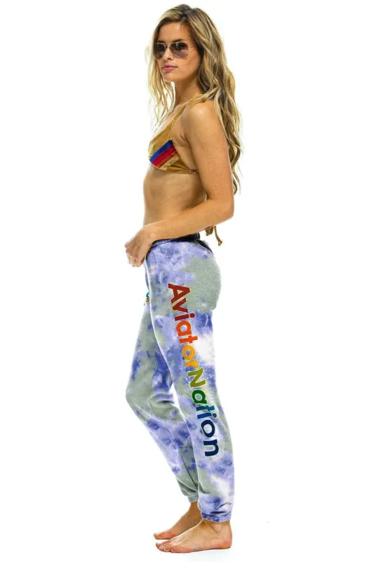 AVIATOR NATION SWEATPANTS - TIE DYE CLOUD PURPLE sold by Aviator Nation