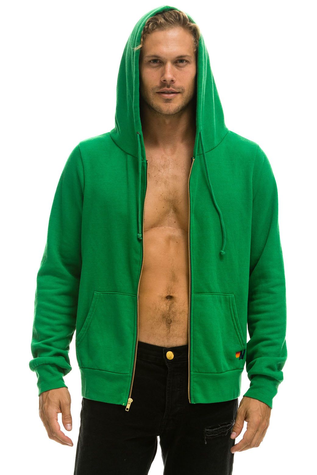 BOLT HOODIE - KELLY GREEN sold by Aviator Nation product image thumbnail 4