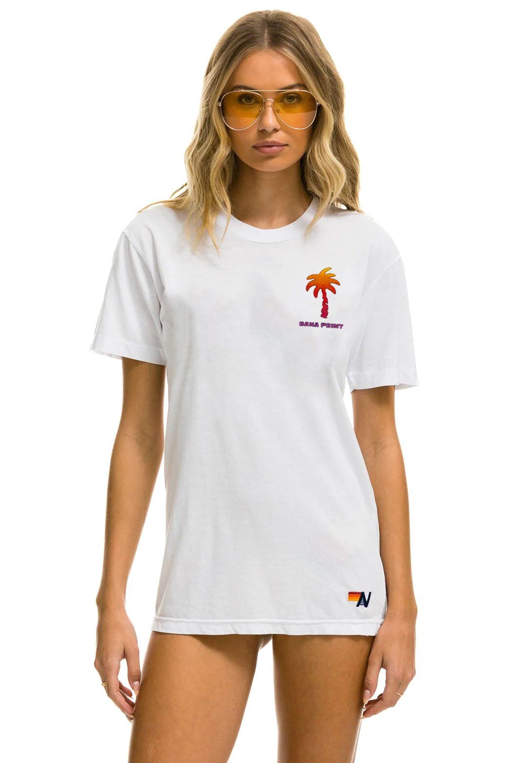 PALM TREE FESTIVAL DANA POINT 2023 TEE - WHITE sold by Aviator Nation