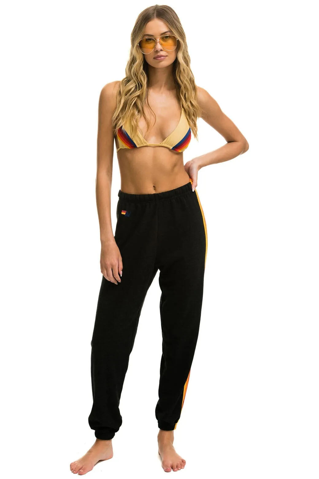 5 STRIPE SWEATPANTS - BLACK 2 sold by Aviator Nation product image thumbnail 2