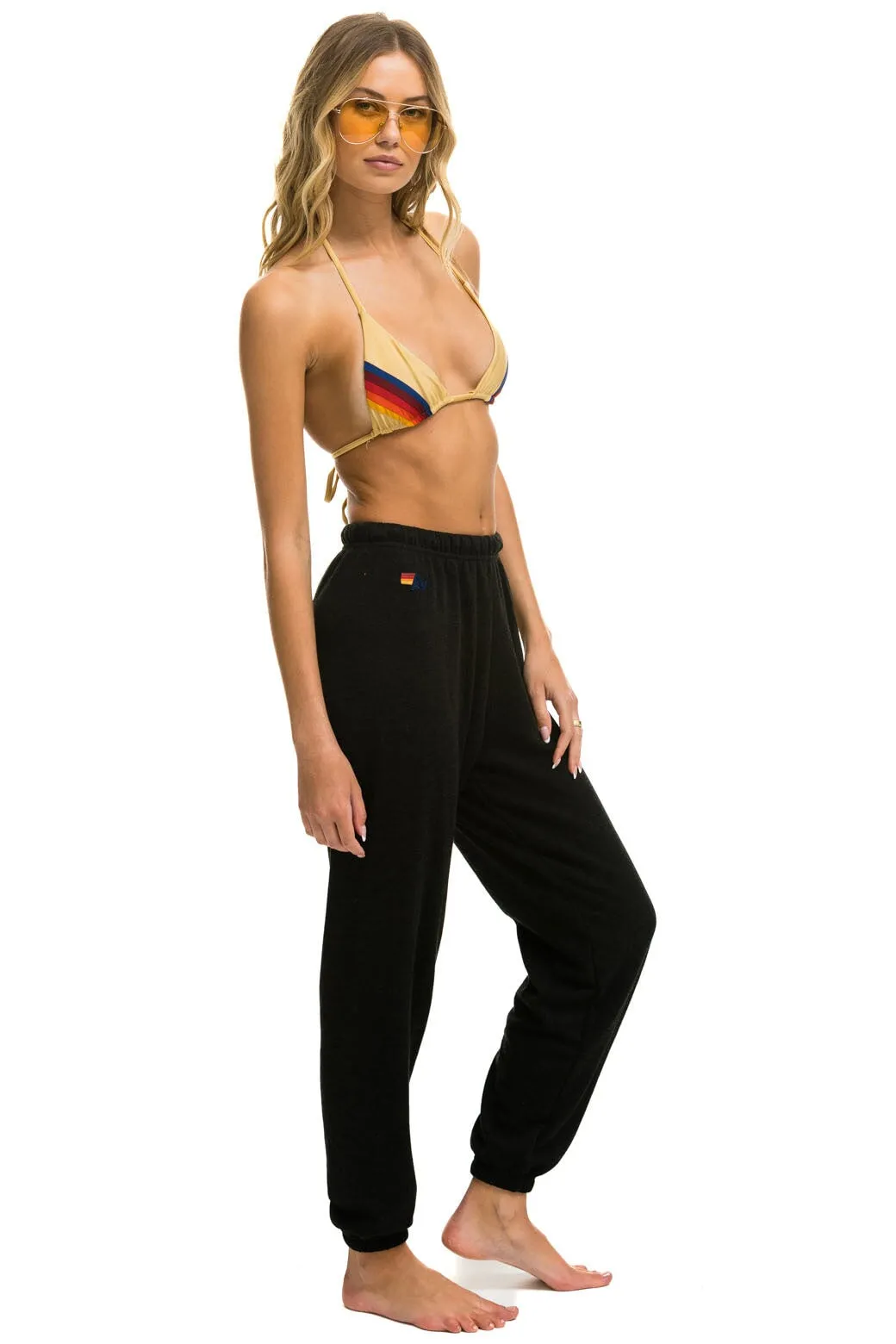 5 STRIPE SWEATPANTS - BLACK 2 sold by Aviator Nation product image thumbnail 3