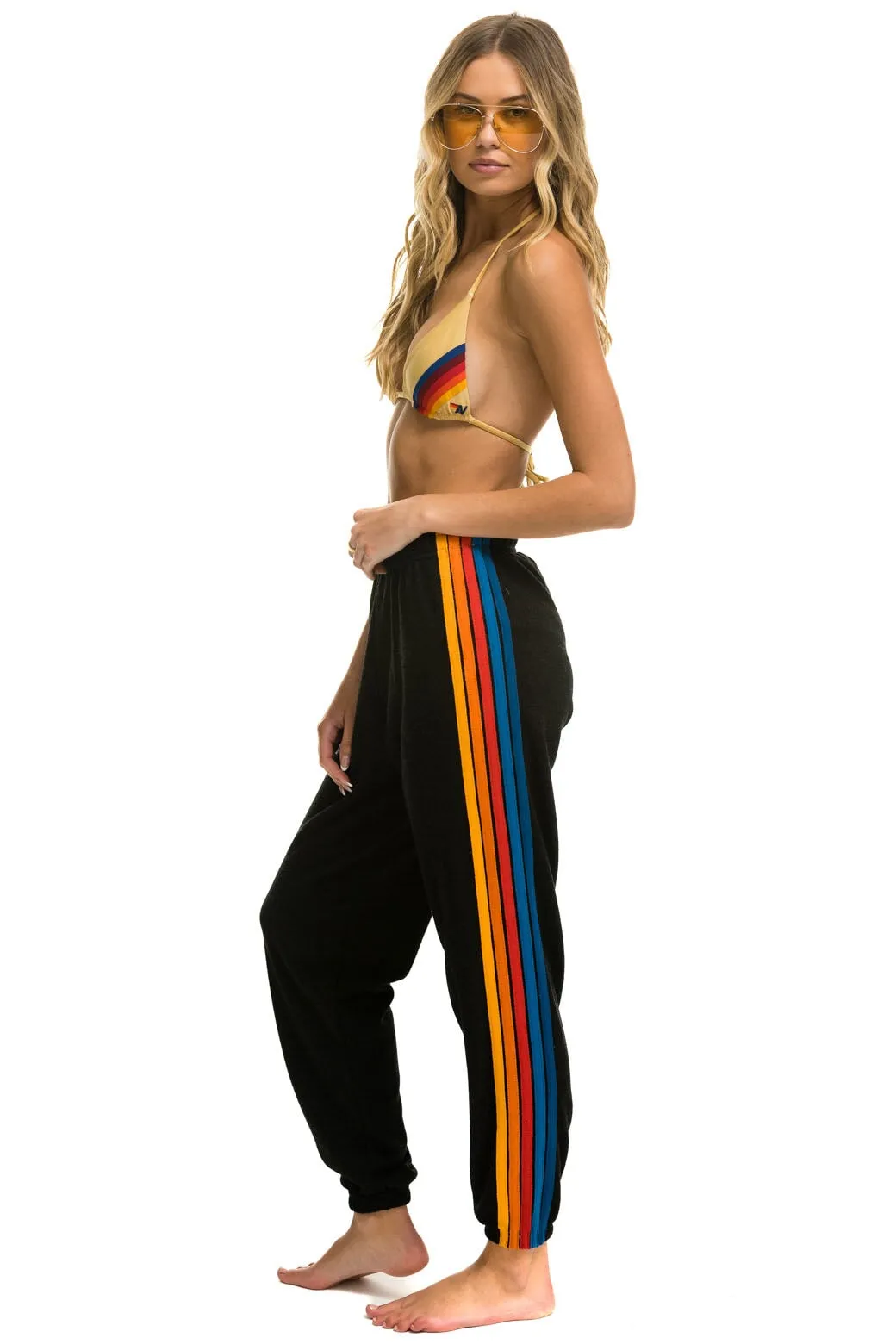 5 STRIPE SWEATPANTS - BLACK 2 sold by Aviator Nation