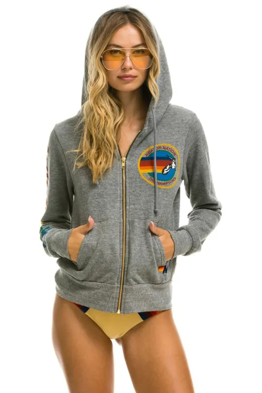 AVIATOR NATION HAMPTONS HOODIE - HEATHER GREY sold by Aviator Nation