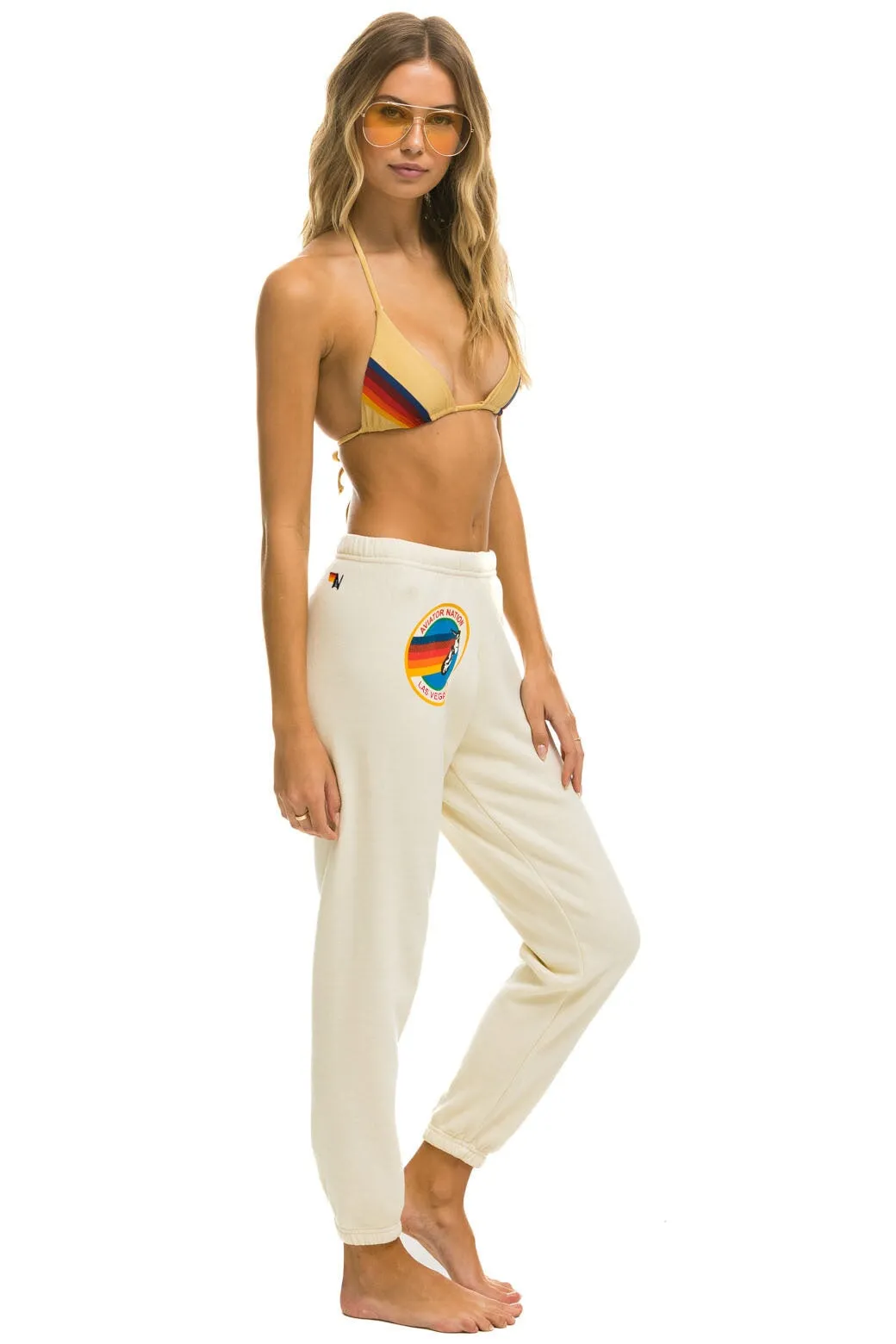 AVIATOR NATION LAS VEGAS WOMENS SWEATPANTS - VINTAGE WHITE sold by Aviator Nation product image thumbnail 4