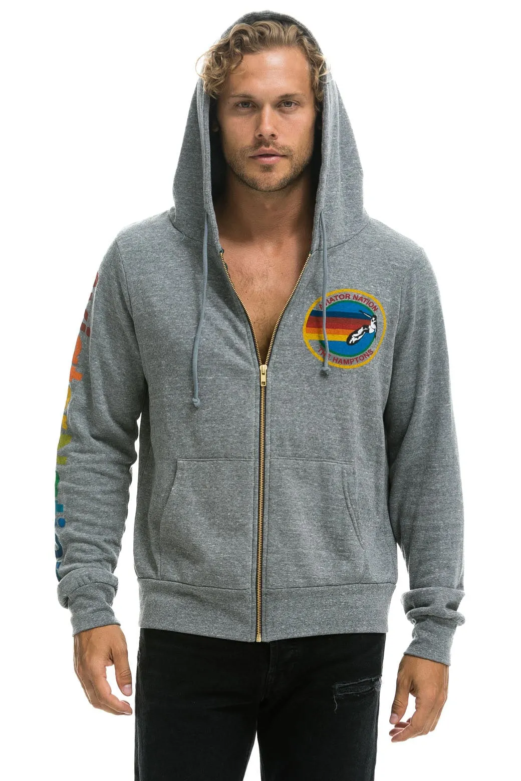 AVIATOR NATION HAMPTONS HOODIE - HEATHER GREY sold by Aviator Nation product image thumbnail 2