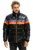 4 STRIPE LUXE TRAVELER JACKET - GLOSSY BLACK sold by Aviator Nation