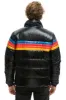 4 STRIPE LUXE TRAVELER JACKET - GLOSSY BLACK sold by Aviator Nation