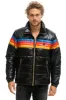 4 STRIPE LUXE TRAVELER JACKET - GLOSSY BLACK sold by Aviator Nation