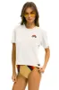 RAINBOW EMBROIDERY BOYFRIEND TEE - VINTAGE WHITE sold by Aviator Nation