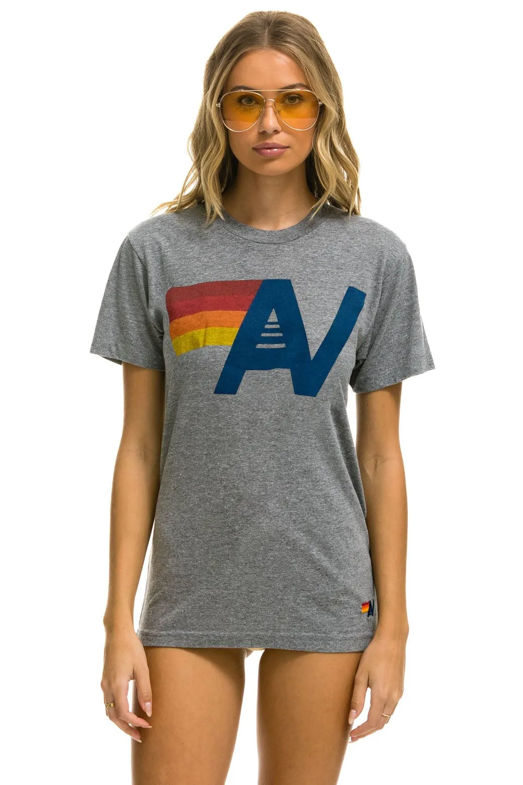 LOGO TEE - HEATHER GREY sold by Aviator Nation